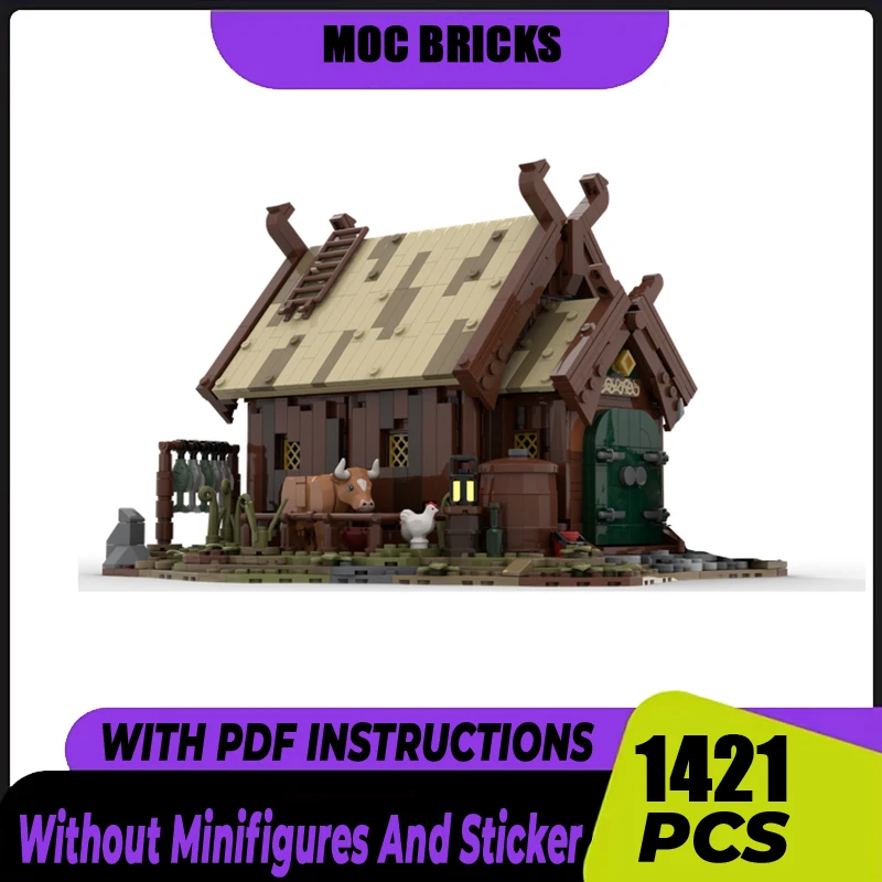 

Magical Rings Movie Moc Building Blocks Rohan Warrior`s House Model Technology Bricks DIY Medieval Times LOTR Castle Toys