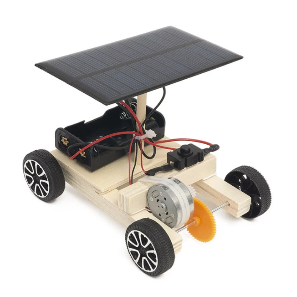 Assemble Solar Car Inventions Motor Ability of Children Active Thinking DIY Electronic Technology Toys for Boys