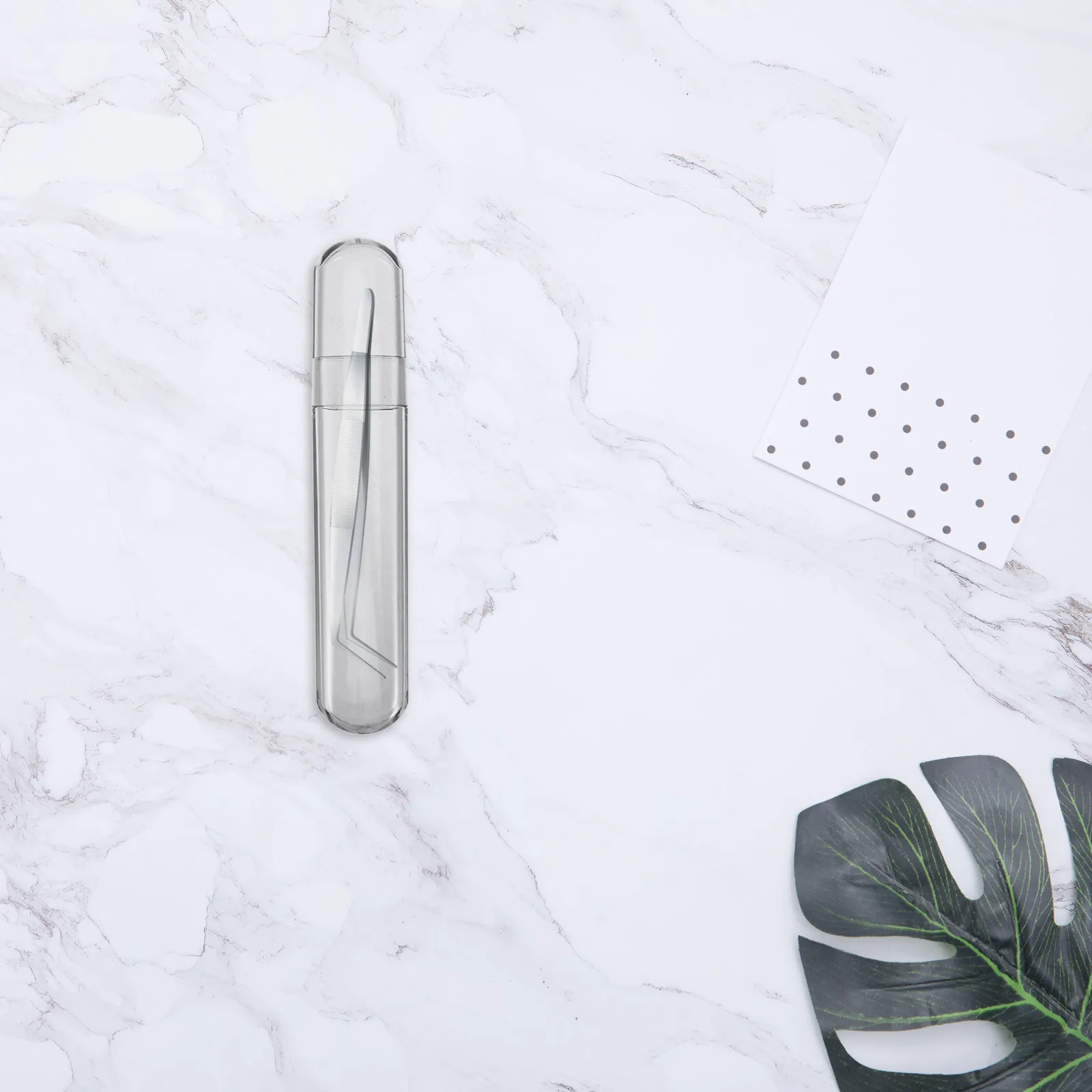 Support pour pinces à cils, étui ovale transparent en plastique, petit organisateur de voyage, tubes de rangement, organisateur d'outils à cils polyvalent