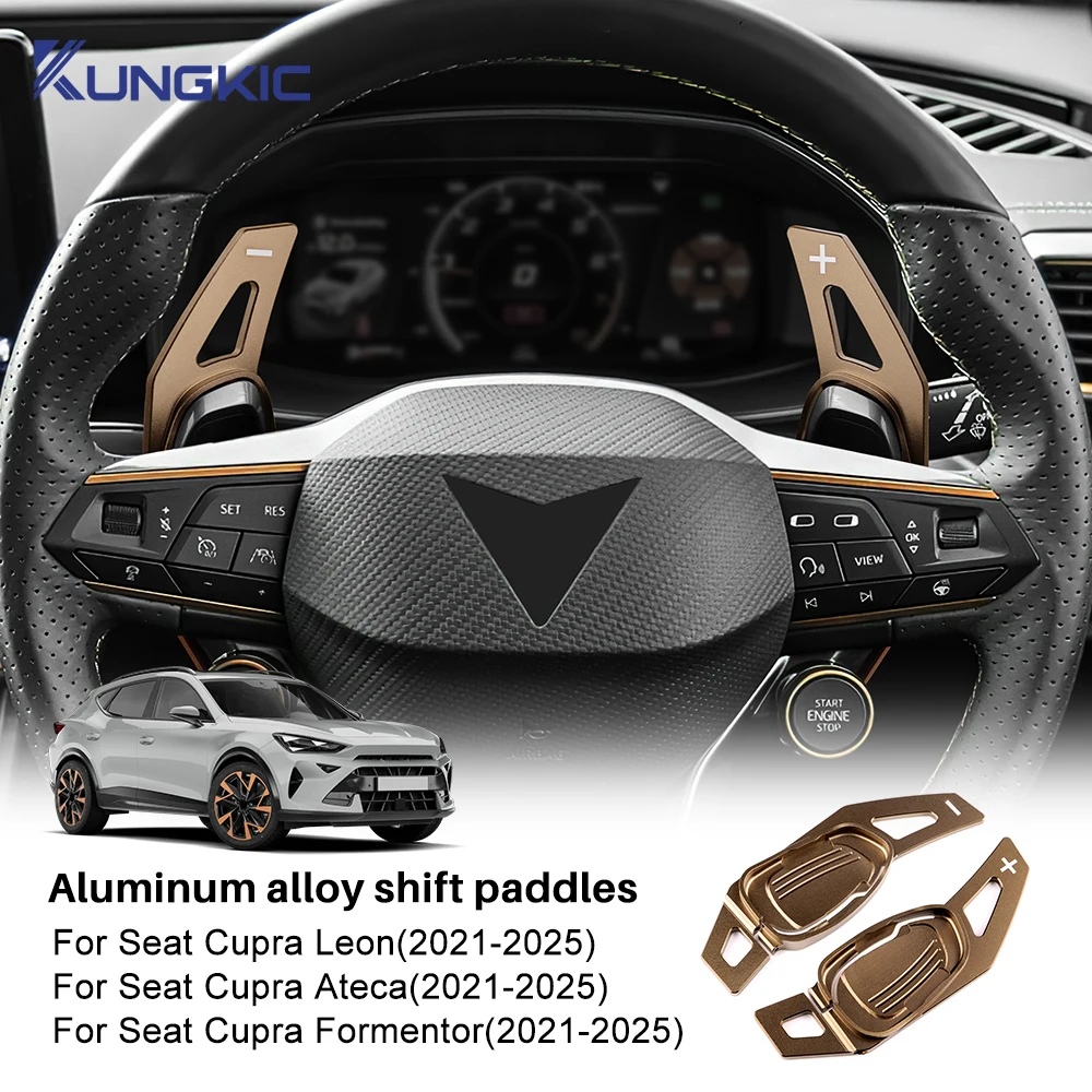 Aluminum Alloy Steering Wheel Paddle Shifters For Supra Leon Ateca Formentor 2021-2026 Adjustable Position For Leon Sportstourer