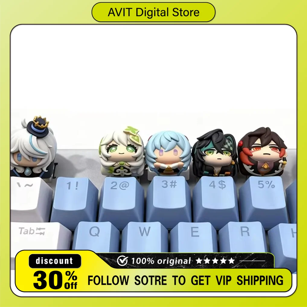 

Genshin Impact Hilichurl Ganyu Keycap DIY Backlit Custom Resin Keycaps for Pc Gaming Classic Key Cap Suit Suit Anime ESC Gifts