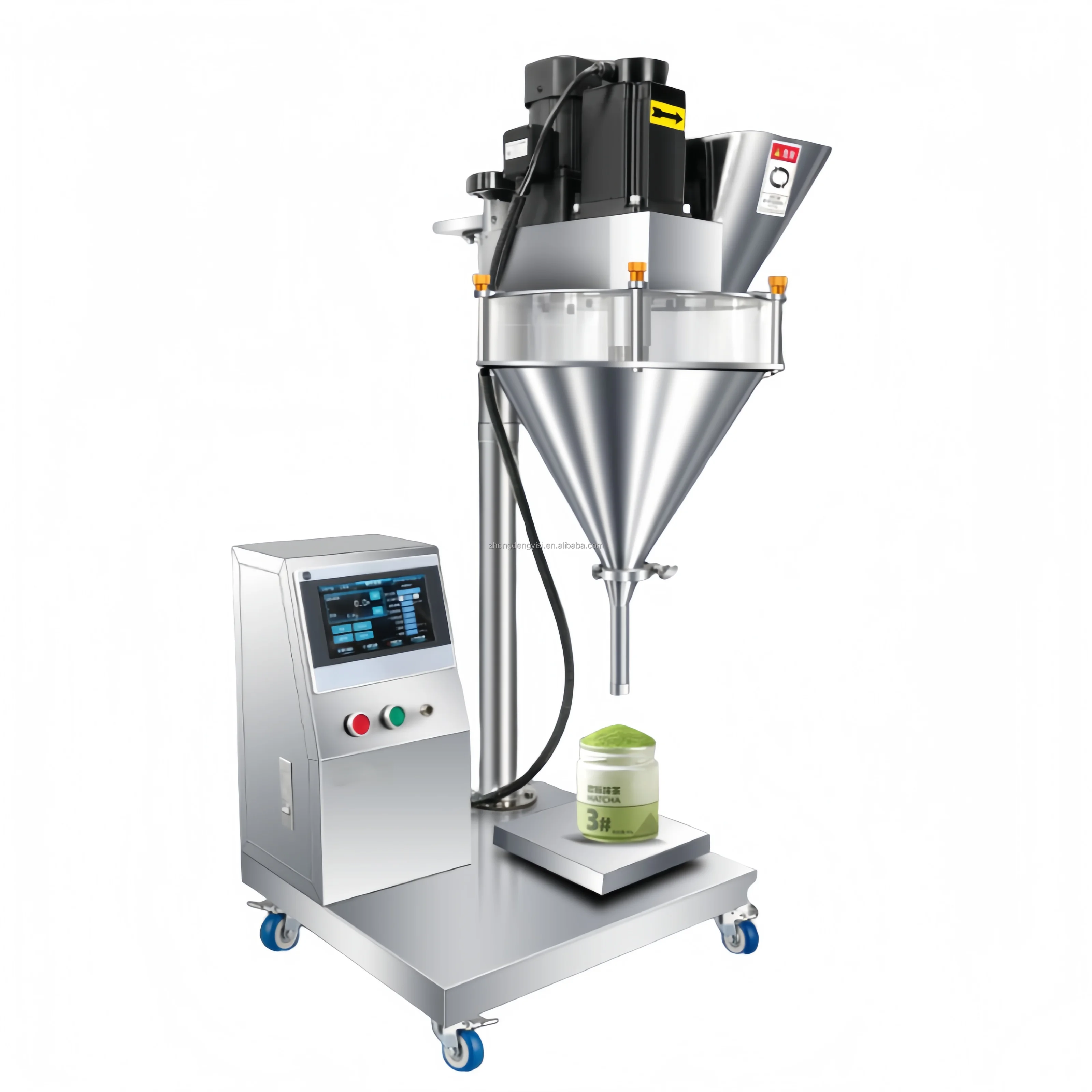 Semi-Auto High Precision Auger Powder Filler 0.1-100g 1-10g 50-500g 5kg for Coffee Milk Chemical Beverages Glass Bottle Bag
