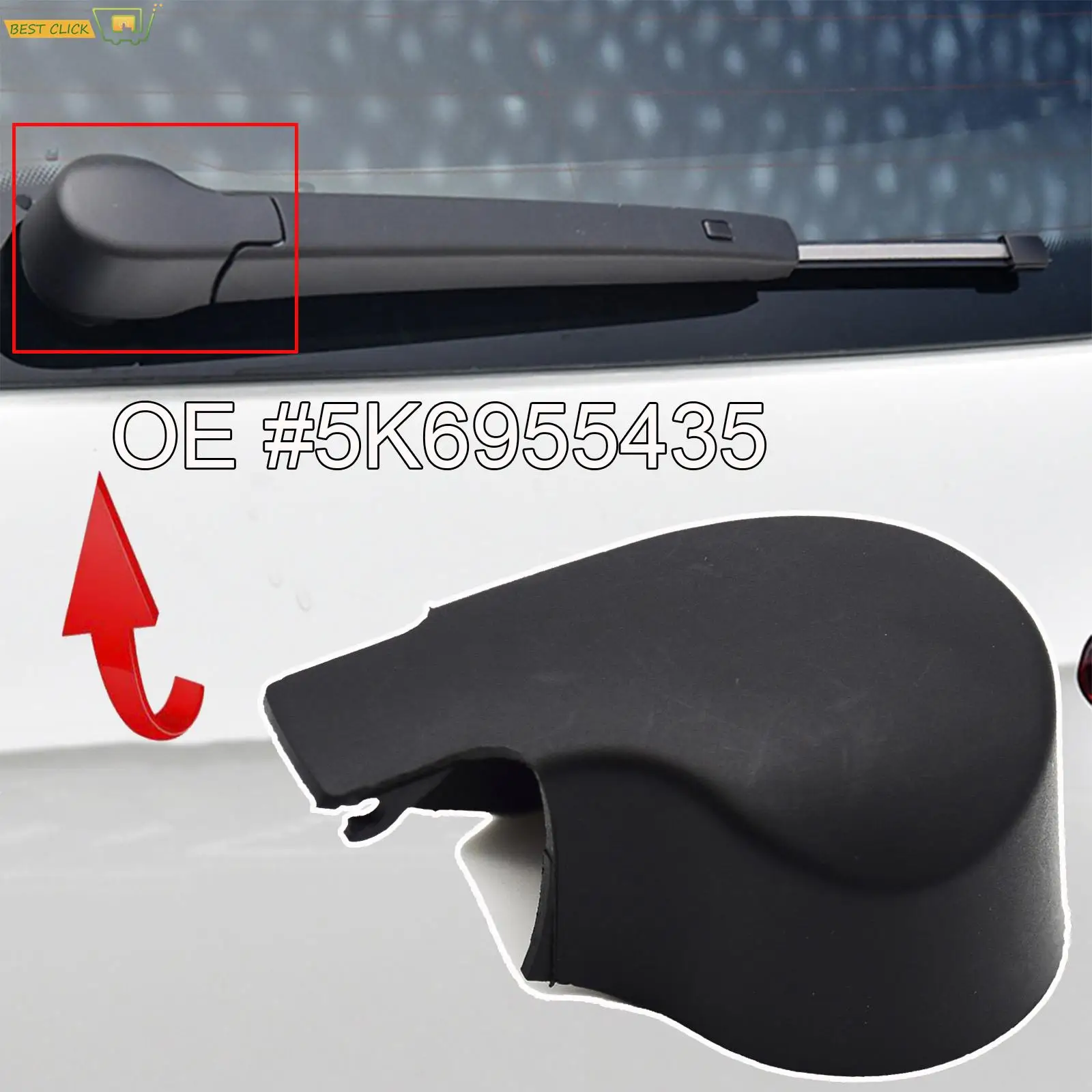 Car Rear Windshield Wiper Arm Nut Cap Cover For Skoda Citigo Fabia NJ Karoq Octavia Surperb B8 For Seat Arona Ibiza V Leon 5F1