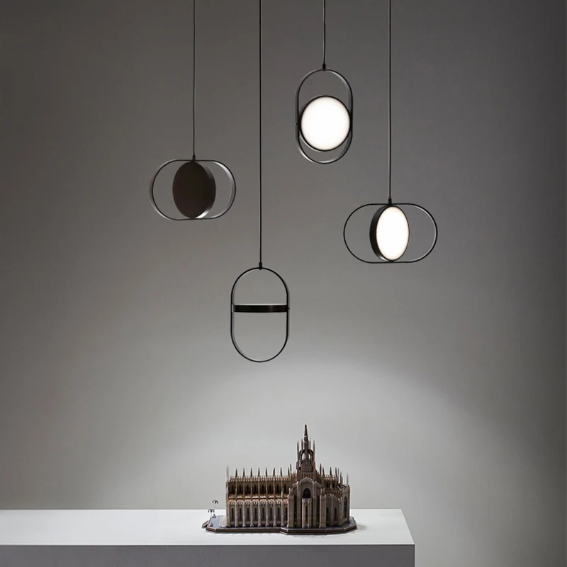 Nordic Modern Led Pendant Light Bedside Hanging Light Rotatable Adjustable Angle Chandeliers Bedroom Living room Decor Lighting