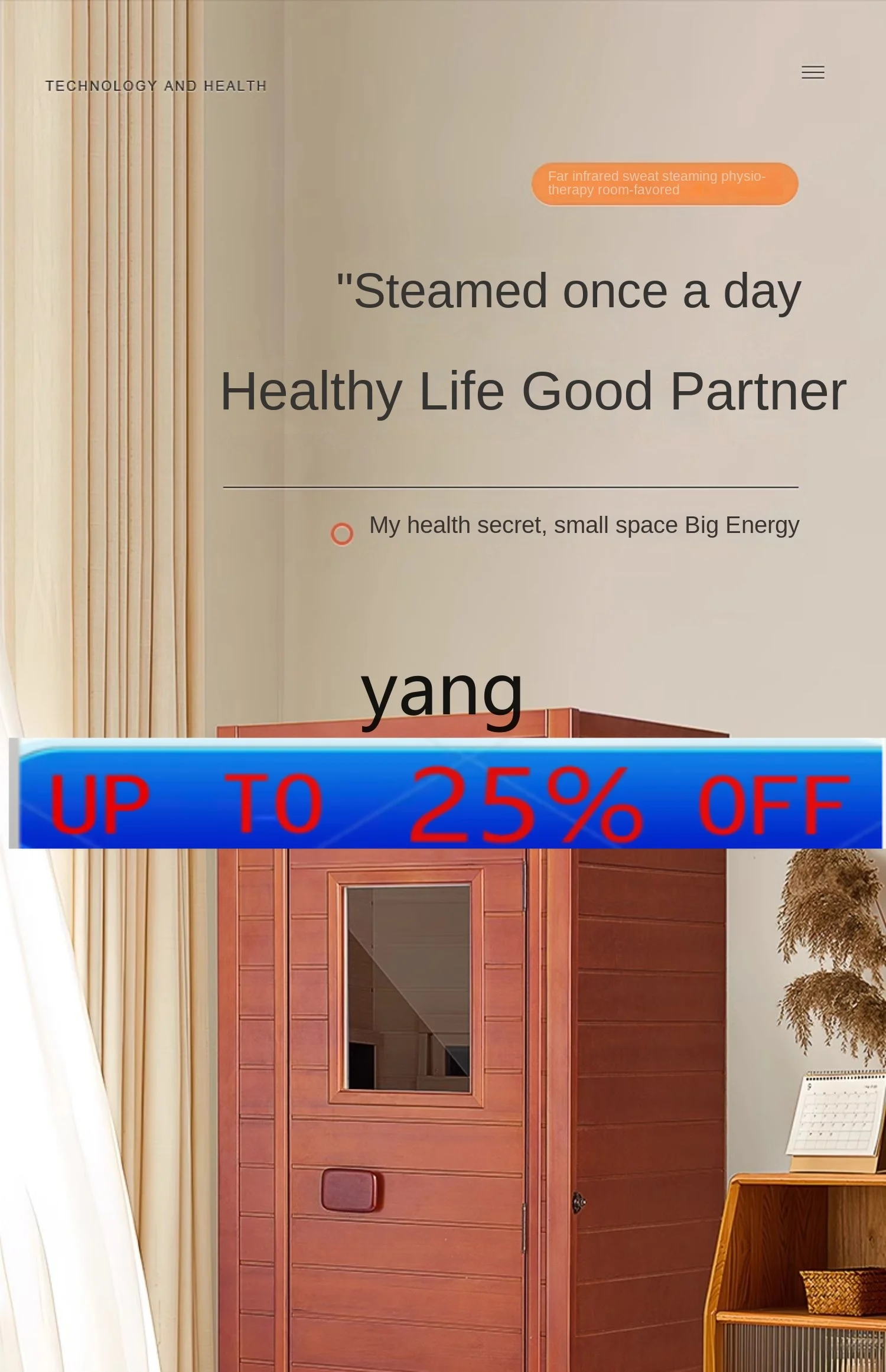 

LMM Household Far Infrared Sweat Steaming Room Dry Steam Light Wave Room Sauna Physiotherapy Perspiration Health Care
