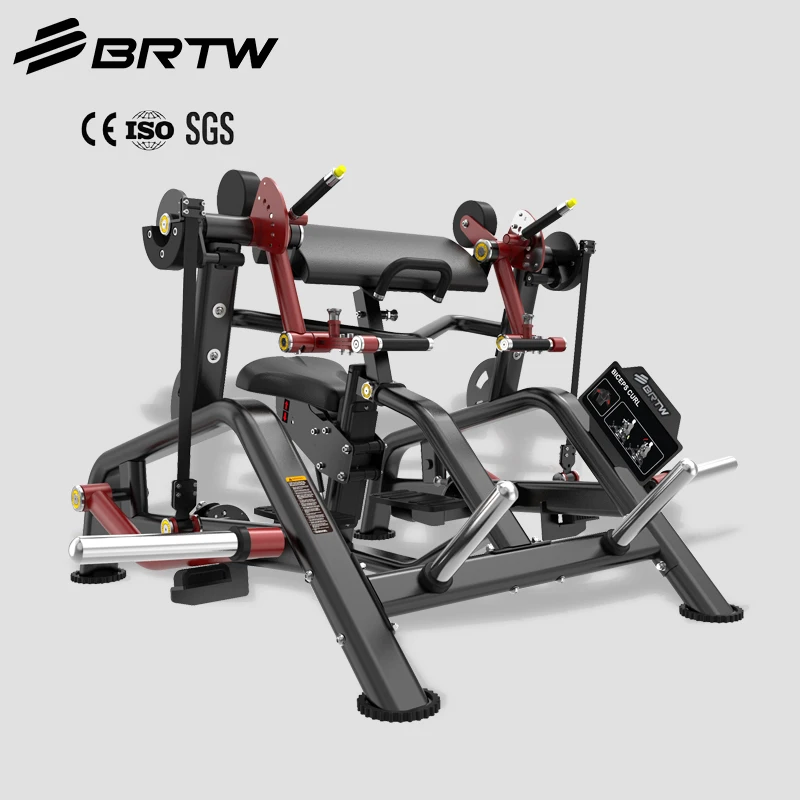

High Quality Commercial Gym Equipment Plate Loaded Machine Three Angles Biceps Curl Machine for Gym Exercise
