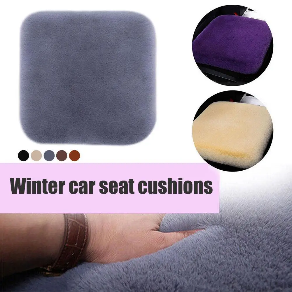 

Warm Car Seat Cover Soft Winter Short Plush Auto Seat Chair Vehicle Washable Cushion Protector Non-slip Skin-Friendly Unive O9T6