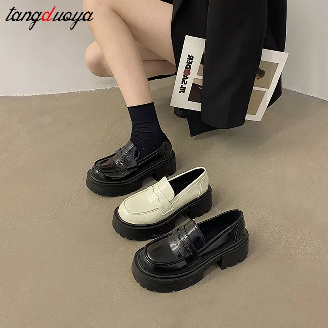 loafers Women Platform Shoes Hidden Height Heels Women\'s Casual Loafers for spring And Winter Heels Dress Shoes mary janes 2024