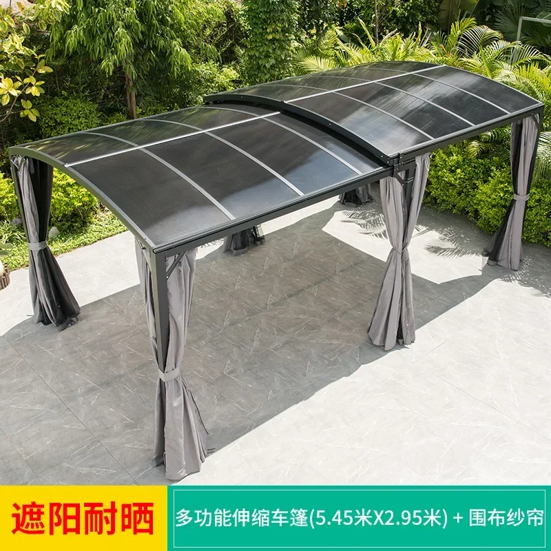 Vine Dynasty Outdoor Retractable Parking Shed Multifunctional Car Awning Outdoor Villa Garden Shade Courtyard Pavilion