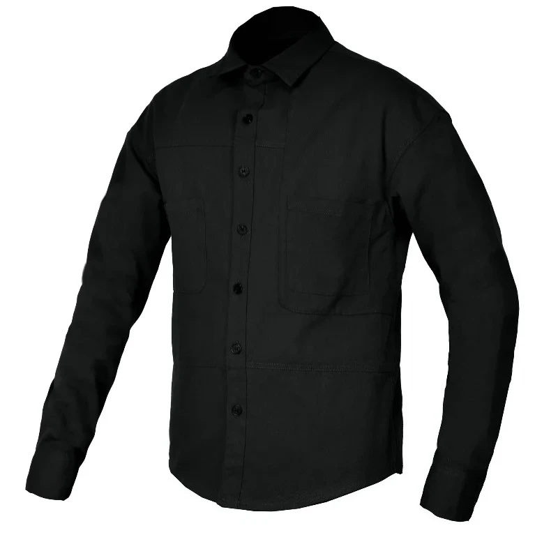 

Fashion Protective Motorcycle Riding Shirt Men, Built-in Back/Shoulder/Elbow Armor, Breathable Anti-Fall Motorbike Jacket