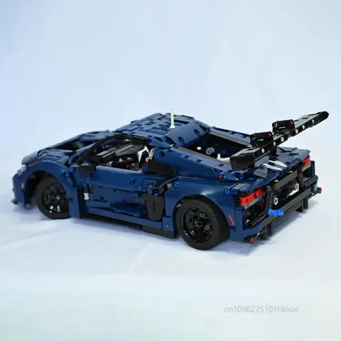 NYA Tekniska 42154 R8 LMS GT3 Super Sportbil Byggstenar Skala 1:12 Racingfordon Gör-det-själv Monteringsbil Klossar Barn Presenter 10 best sales Audi R8 Lego - №6