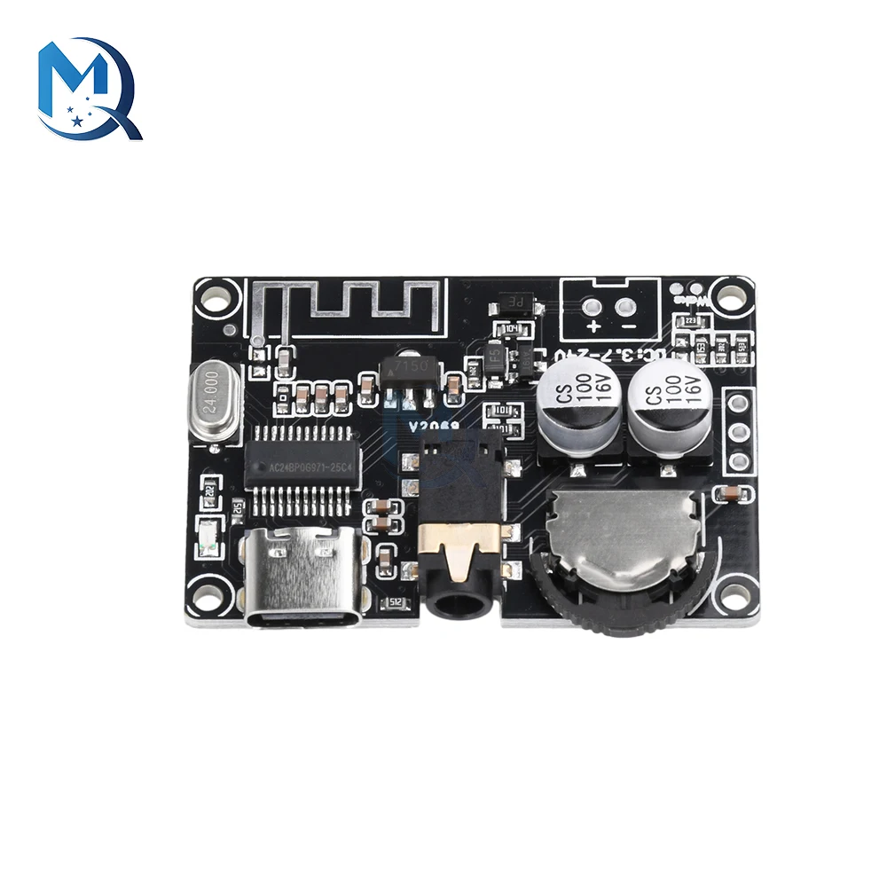 DC3.7-24V Bluetooth 5.0 Stereo Audio Decodierung Board Typ-C USB Dual Channel Decodierung Board