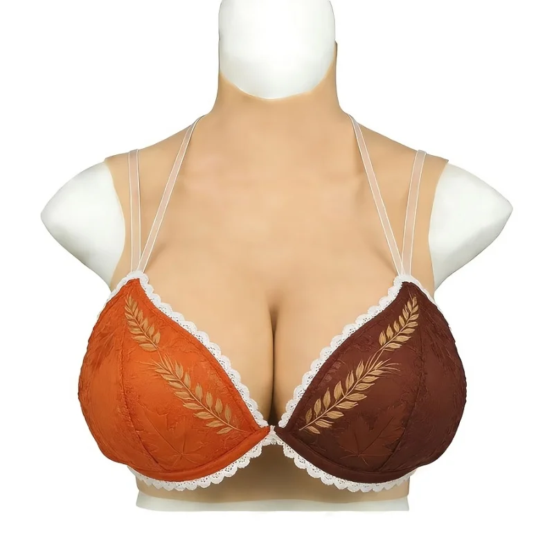 Ultrathin 2TH GEN Fake Silicone Breast Forms Huge Boobs C/D/E/G Cup Transgender Drag Queen Shemale Crossdress for Men
