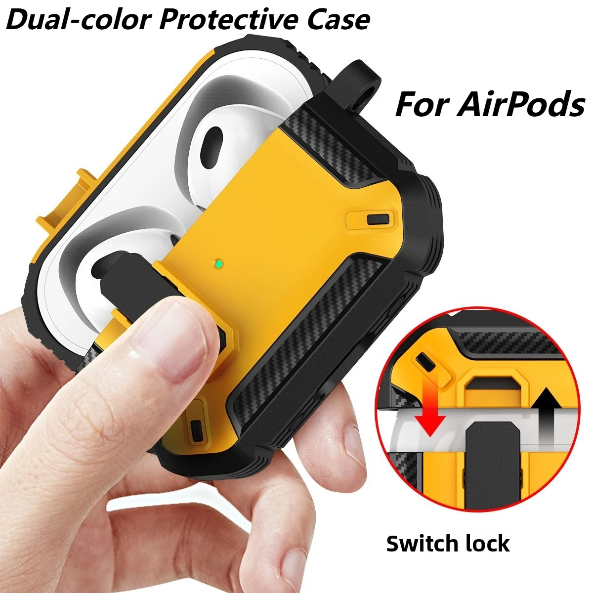 For AirPods Pro 3 Case Dual-color Protective Case Bluetooth headset Case Shockproof Cover For AirPods 1 2 3 4 Pro or Pro 2nd