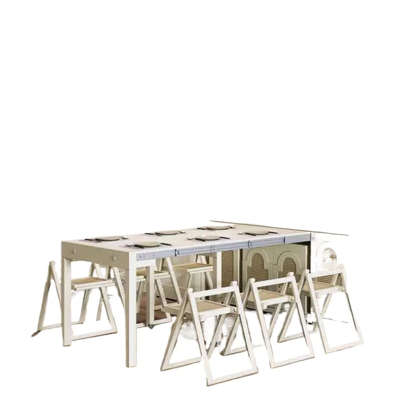 تصميم الخدمة كراسي طاولة الطعام الاسكندنافية الحديثة القابلة للطي طاولة طعام المطاعم قابلة للطي صالون موبليس أثاث الفناء الخلفي