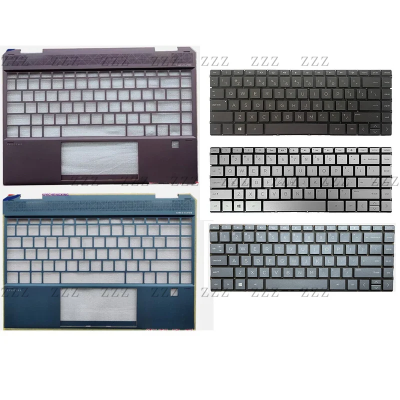 ZZ For HP Spectre X360 13-AP Laptop Palmrest Cover Shell Backlit Keyboard
