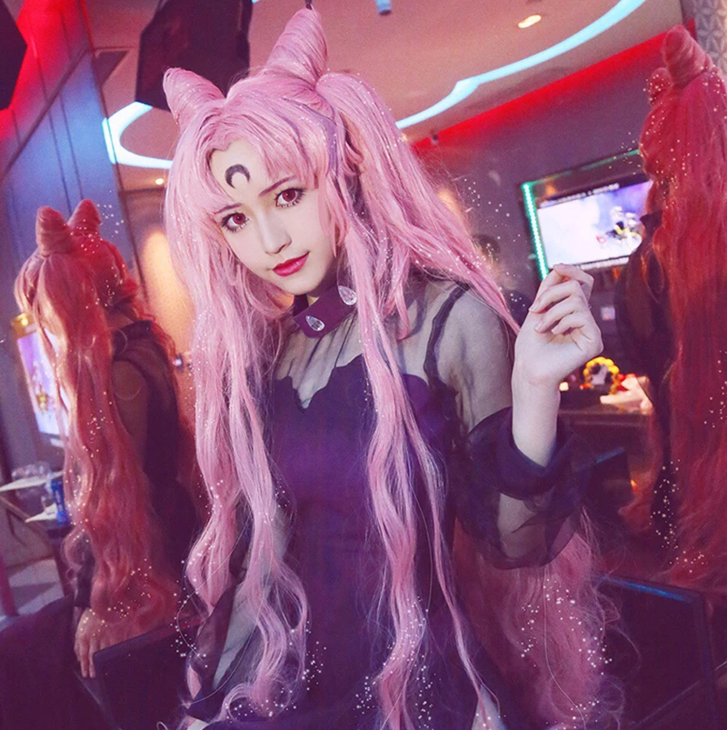 Nowy Sailor Chibiusa mała dama Serenity czarna dama peruka długa, krótka peruka w stylu na imprezę akcesoria do kostiumów do gier