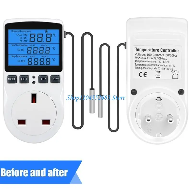 

Y6GD Energy Saving Backlit Display Intelligent Plug In Thermostat For Accurate Temperature Control Efficient Heating Cooling