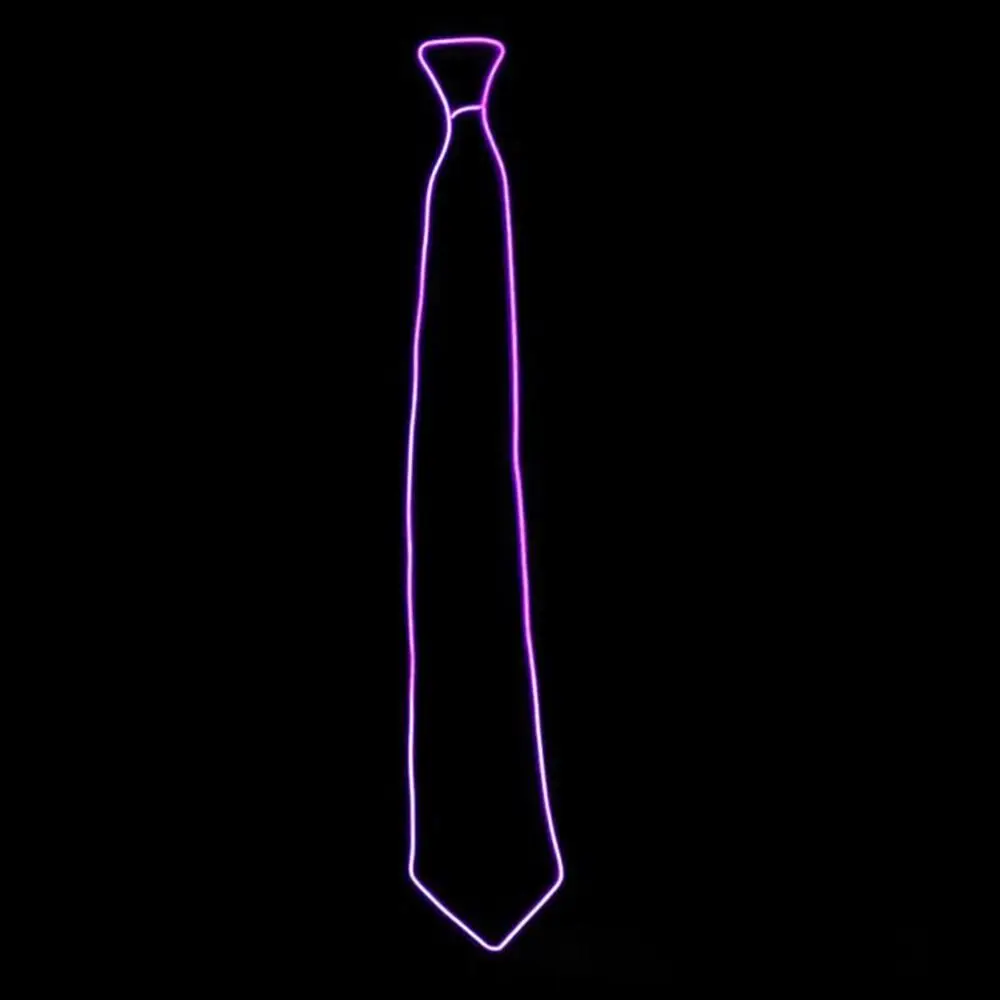 Fashion Retro DJ Bar Club For Women Wedding Suits For Men EL Wire Neon Gift Glowing Tie LED Tie Neck Ties Luminous Tie