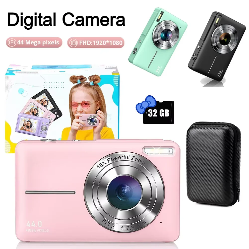

New Digital Camera HD 2.4 Inch 1080P Rechargeable Cameras with 16x Zoom Compact Camera for Kid Adult Gift Beginner Photography