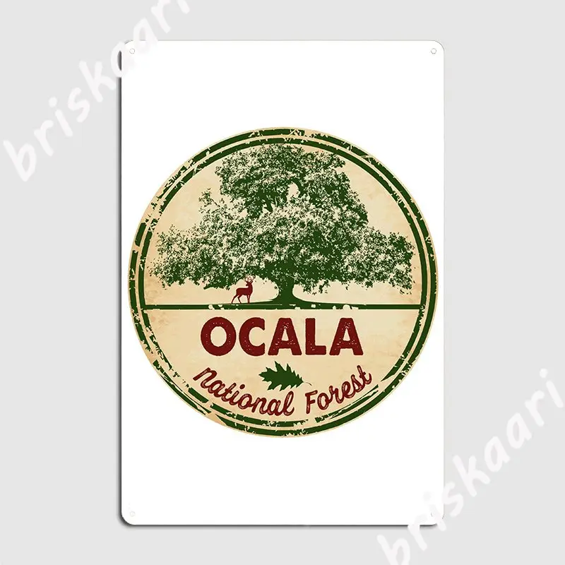 Ocala National Forest Shirt Sticker Gift Ii Metal Sign Wall Plaque Club Bar Create Club Party Tin Sign Poster