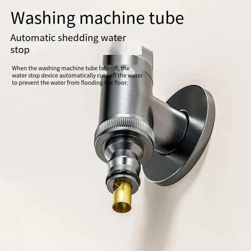 Washing Machine Faucet Brass Water Stop Quick Opening Angle Valve G1/2 Water Stop Clip Automatic Water Stopper Buckle Bathroom