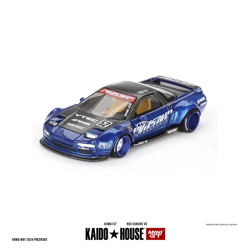 MINIGT KHMG137 Em estoque 1:64 NSX Evasive V2 Capô que pode ser aberto Diecast Diorama Car Model Kaido House