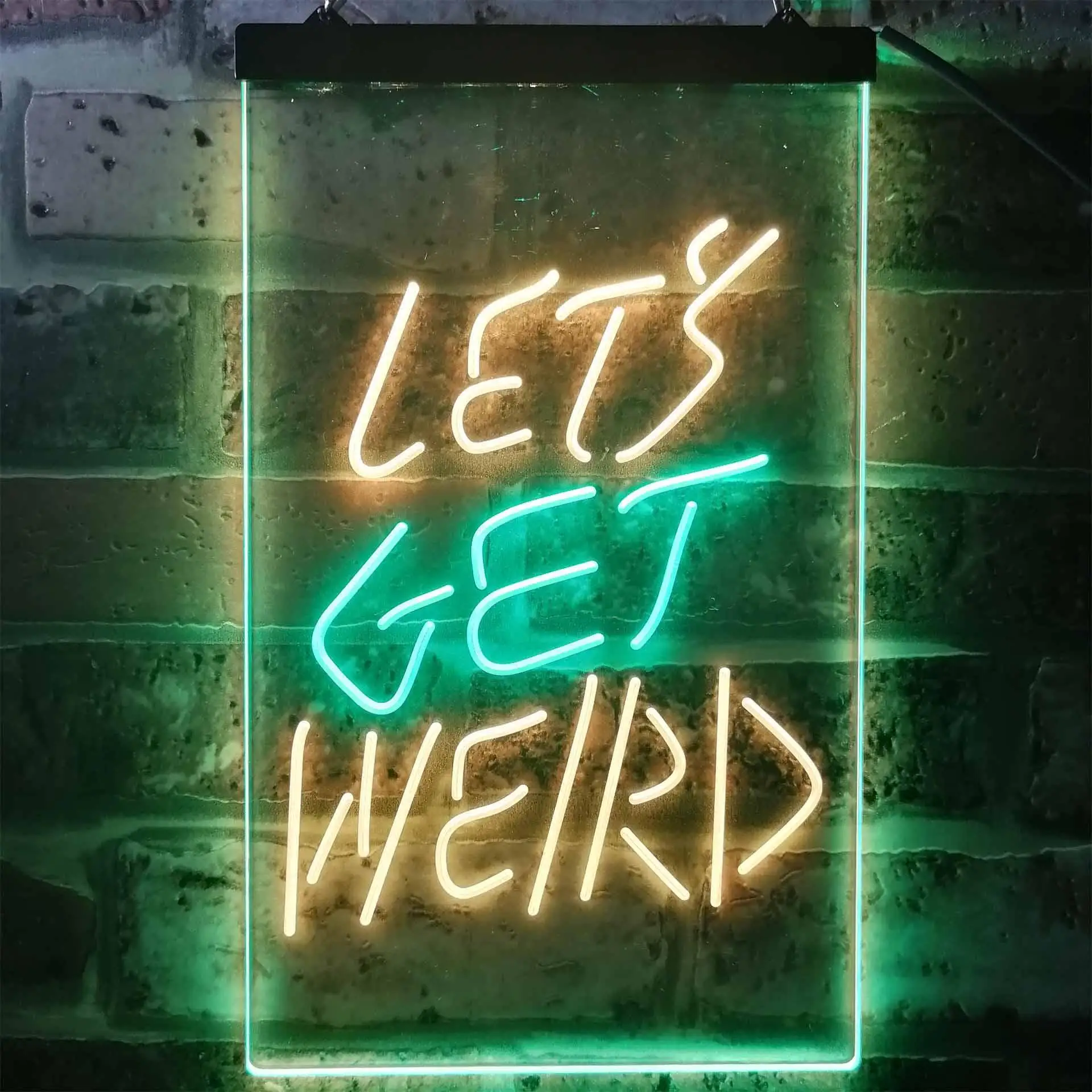 Let's Get Weird Dual Color Led Neon Sign st6-i3203