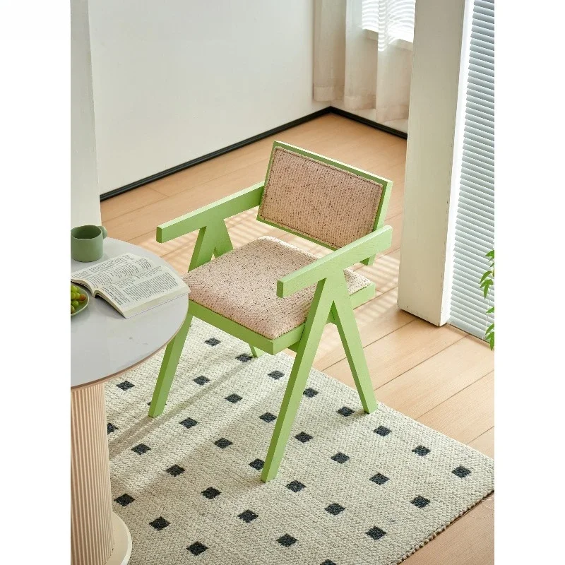 Color mix and match antique solid wood dining chair dopamine ash Chandigarh chair