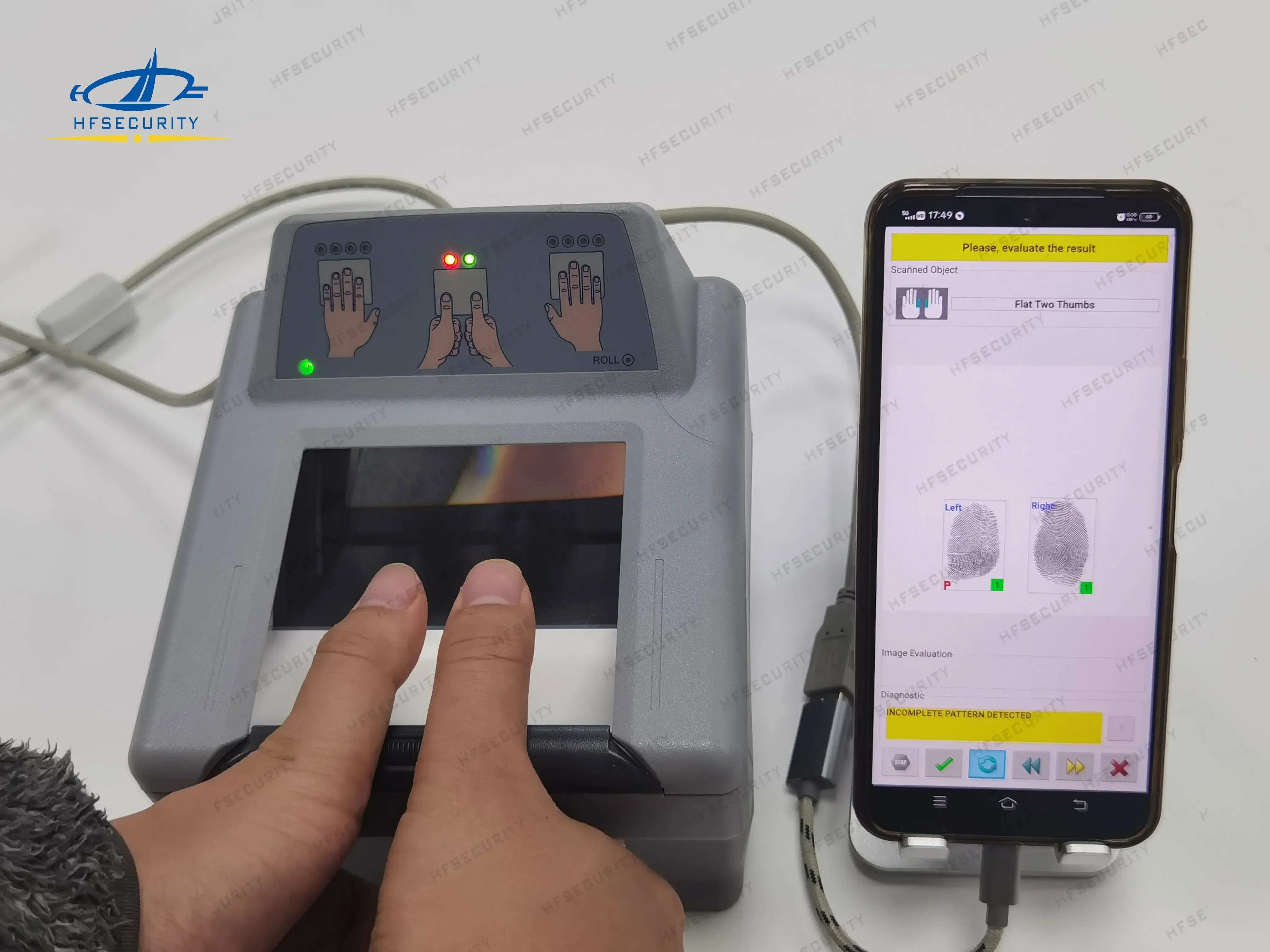 

Bio8plus National ID Registration Thales Greenbit DactyScan84c 10 Fingers 442 Fingerprint Scanner