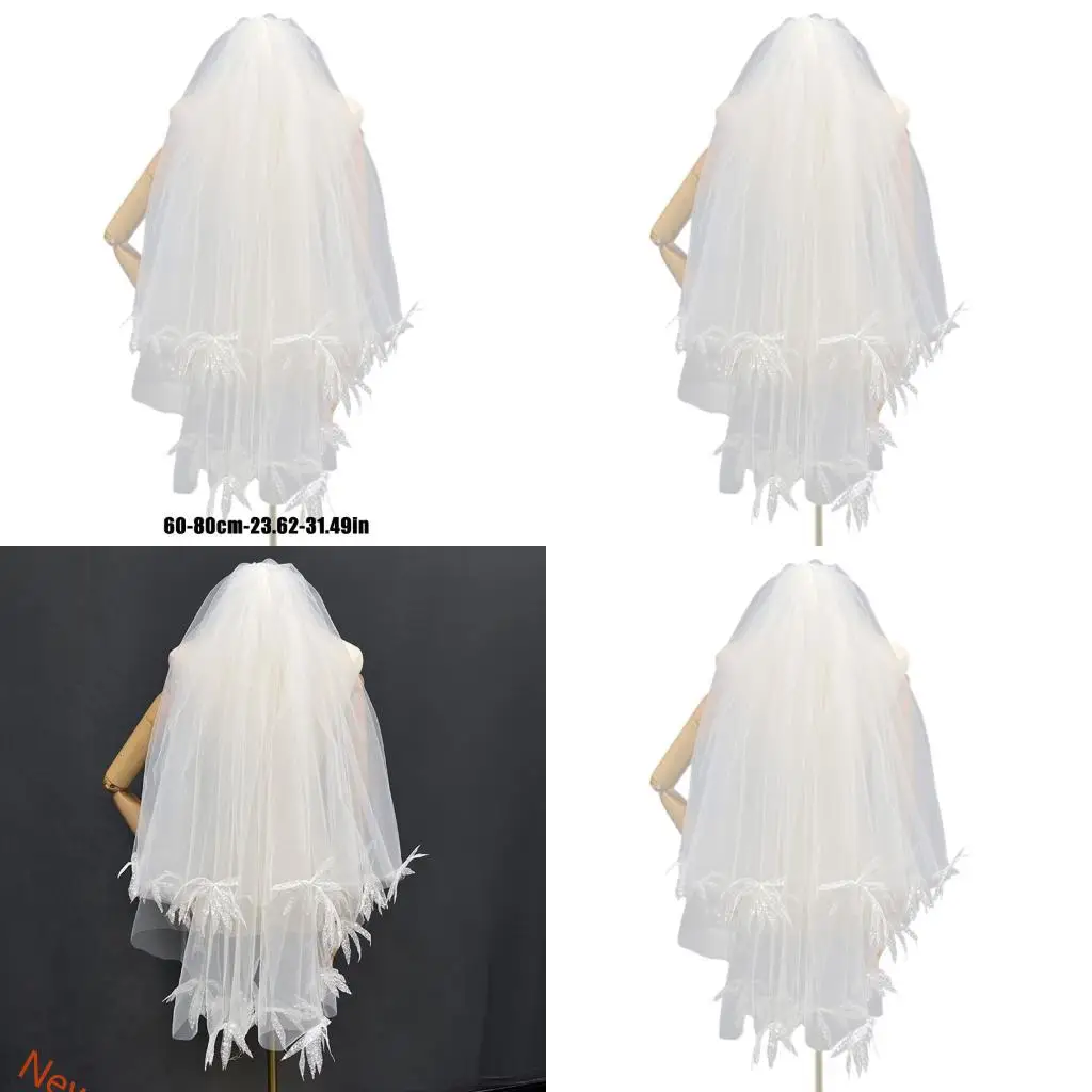 

Удобная фата из тюля, пышная фата, аксессуар для укладки волос для свадебной церемонии, официальных мероприятий, фотосессий,