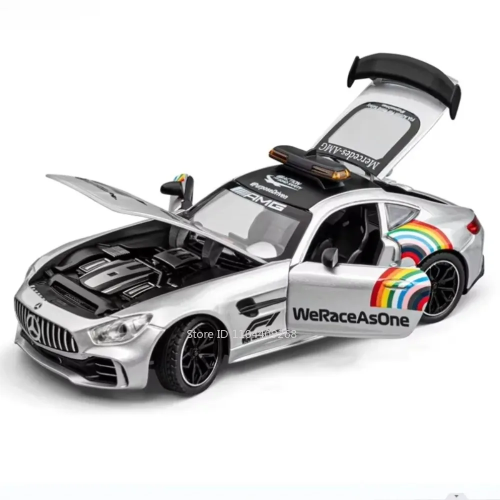 1:24 GTR Safety 300SL Sportwagen-Modell Spielzeug aus Legierung mit Sound und Licht Stoßdämpfung Miniatur-Fahrzeugmodelle Sammlerstück Geschenk – Detail 12