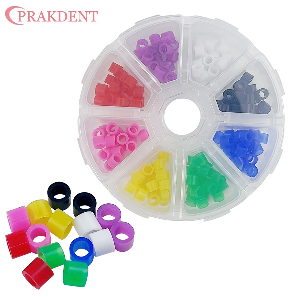 160Pcs/box Dental Code Rings Fit All Hand Instrument Marker Distinction Circle Silicone Color Recognition Circle Colorful Ring