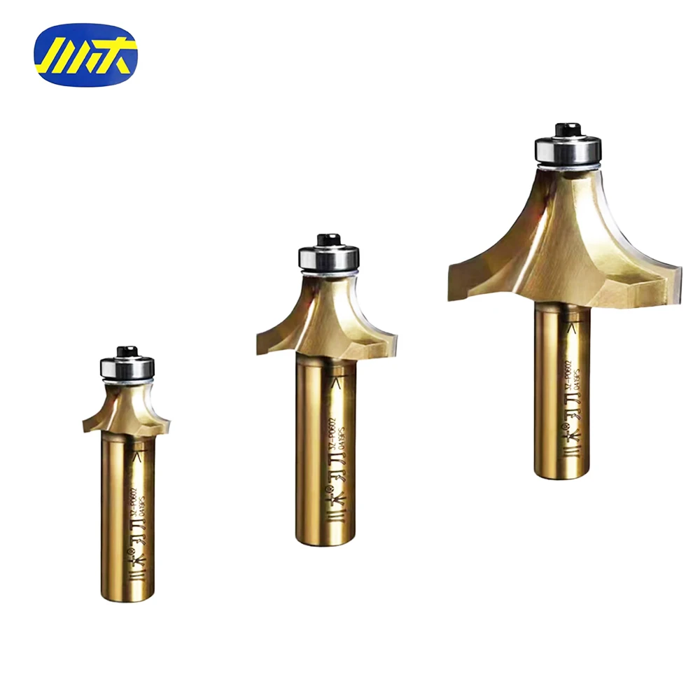 Chuanmu 3 Flutes Diamond Round Over Edge Milling Cutter PCD Round Corner Router Bit Woodworking Tools for MDF Plywood CNC