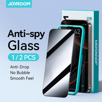 Joyroom 1/2Pcs Anti-spy Glass For iPhone 16 15 14 Pro Max Glass For iPhone 16 15 14 13 12 Pro Max Privacy Screen Protector
