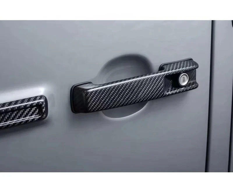 New Arrival G CLASS Replacement Dry Carbon Fiber Grooved Door Handle Cover W463 W463A W464 Car Accessories Auto Body Systems