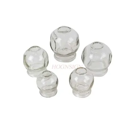 5pcs Thickened cupping vacuum cupping device explosion-proof glass jar cupping device household traditional chinese medicine