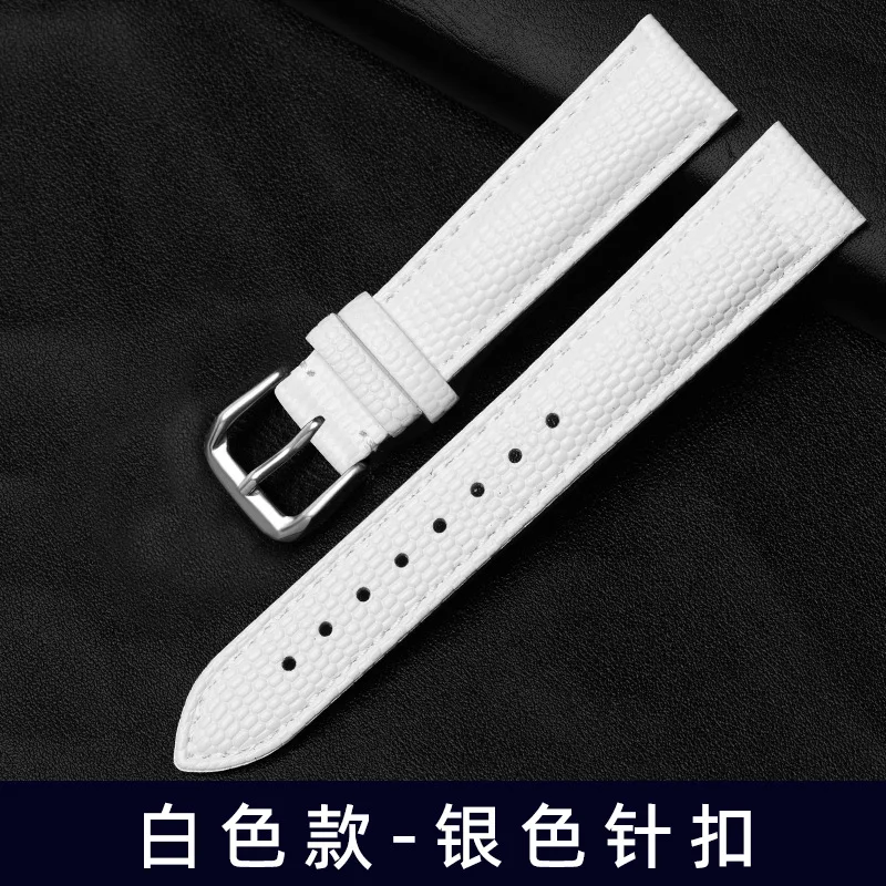 High quality leather strap lizard top layer calfskin waterproof man strap female watch accessories 12mm 14mm 16mm 18mm 20MM