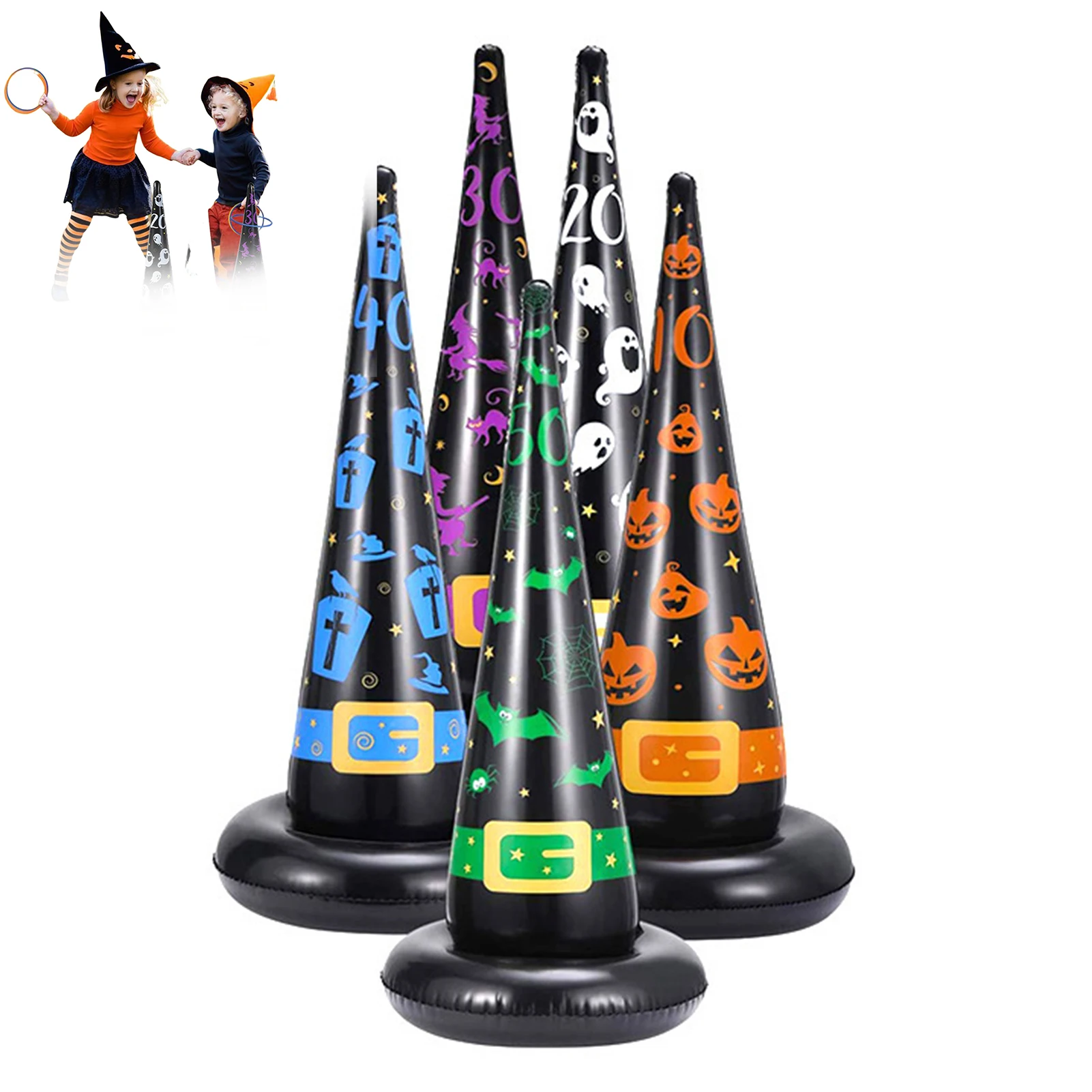 Jogos de Halloween Toss para crianças e adultos, atividades super divertidas, jogos de família, 15pcs