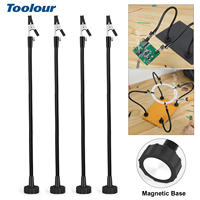 Magnetic Helping Hands Soldering Tool 1/2/4 Pack Third Hand  Soldering PCB Holder Flexible Gooseneck Arms for Electronic Repair