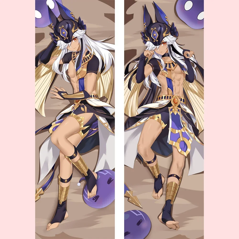 

New Style Genshin Impact Cyno Cosplay Dakimakura Anime Print Pillow Case Hugging Body Pillow Cushion Cover