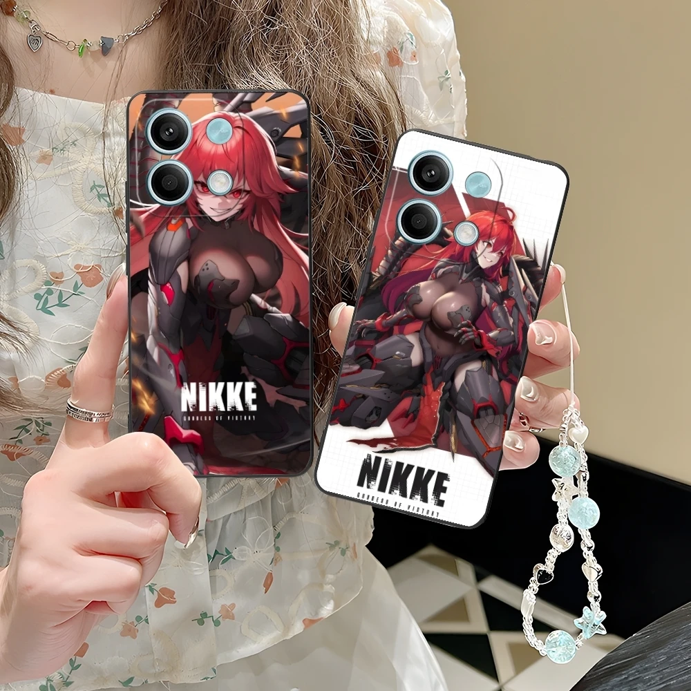 Goddess NIKKE Nihilister Mobile Phone Case for Xiaomi POCO M6 M5 M4 M3 X6 X5 X4 X3 F6 F5 F4 F3 F2 C40 Pro GT 5G Black Cover