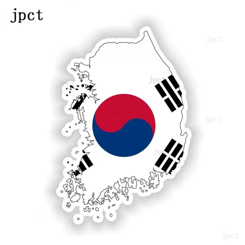 CMCT creative personalized decoration Korean map flag fun waterproof cover scratch car sticker 15cm-10cm