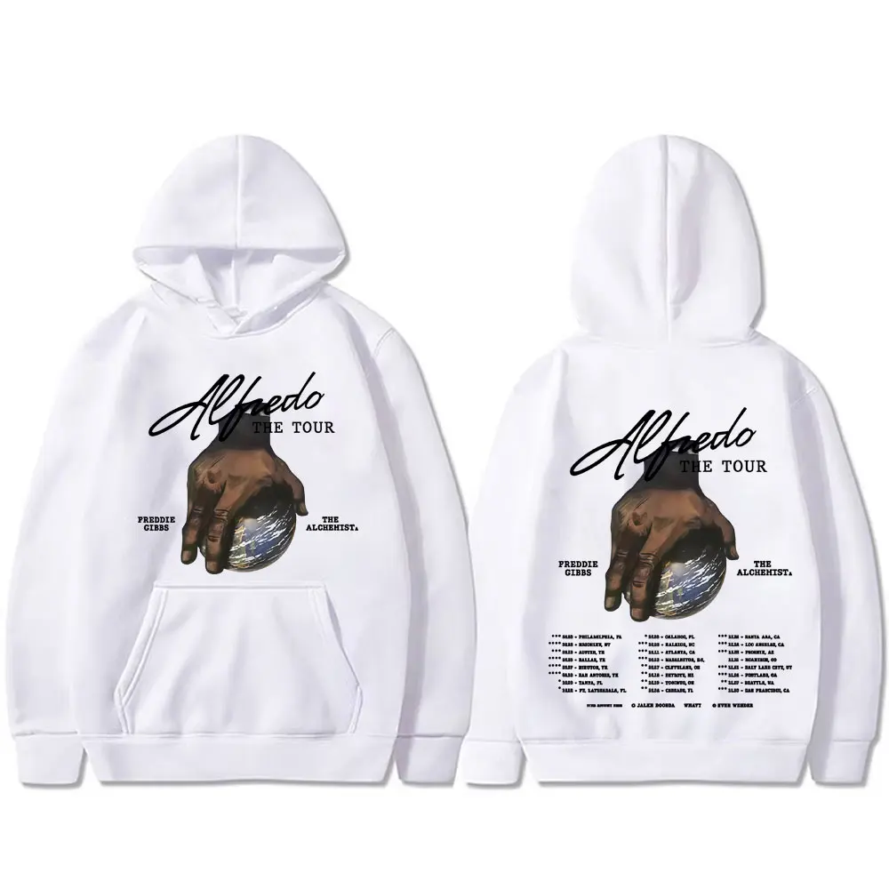 مغني الراب فريدي جيبز والخيميائي ألفريدو الجولة 2025 هوديي الرجال النساء الهيب هوب موضة المتضخم البلوز الذكور البلوز #5