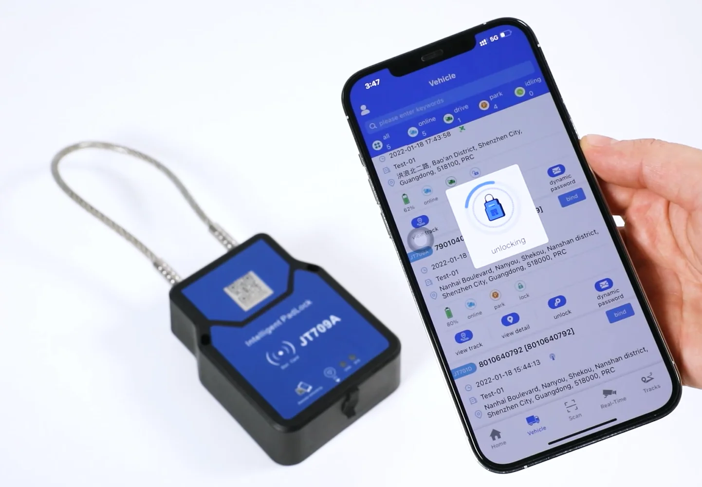 กุญแจอัจฉริยะสำหรับตู้คอนเทนเนอร์ - กุญแจล็อค GPS ติดตามรถบรรทุก GPS ติดตามสินค้า ติดตามทรัพย์สิน ล็อคเพื่อความปลอดภัยด้านโลจิสติกส์