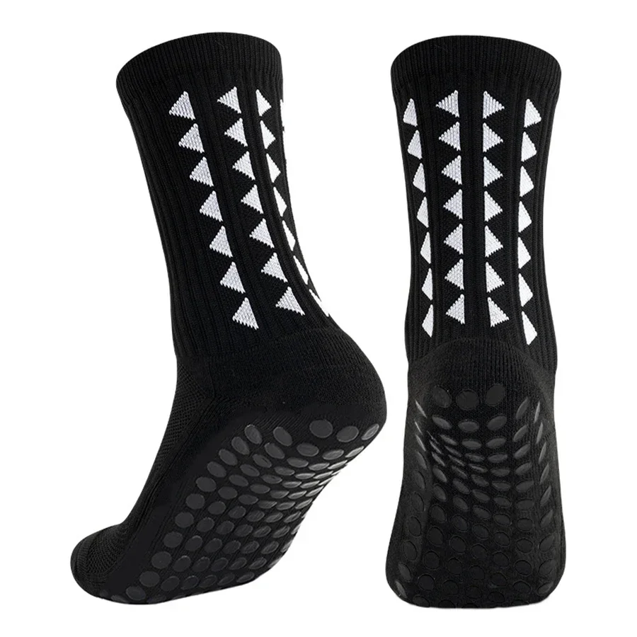 6 Pairs Multi-Sport Grip Socks, Towel Bottom Anti-Slip for Football Running Gym, Mens Womens Athletic Socks Set, Men Socks