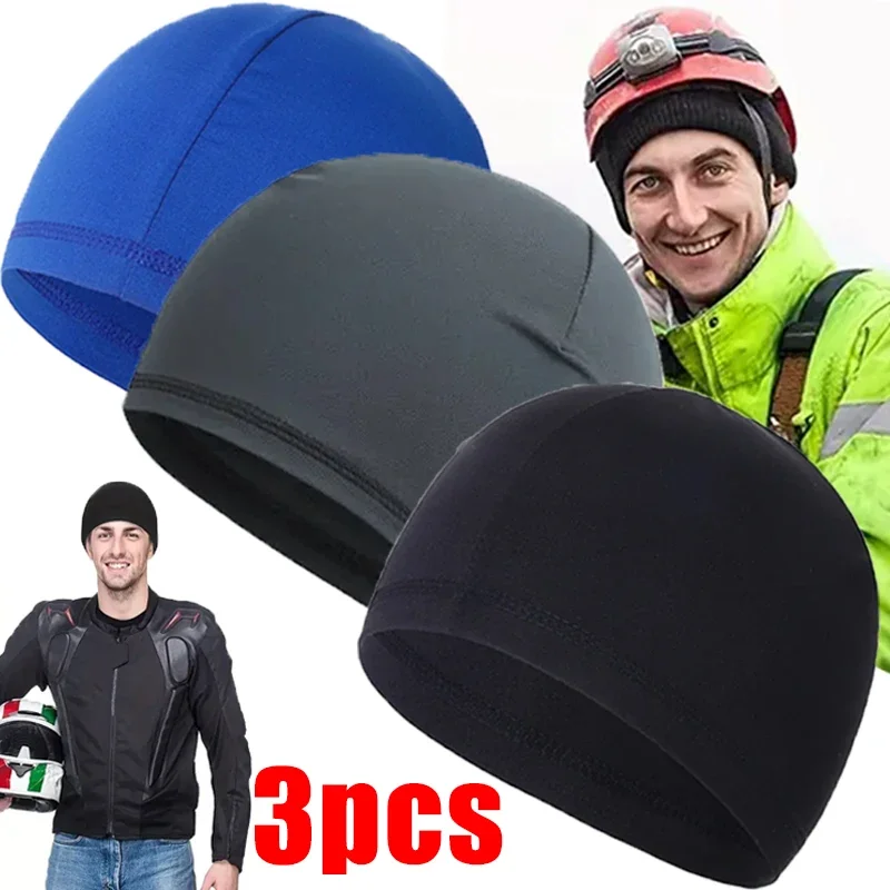 

1/3pcs Quick Dry Helmet Cycling Cap Anti-UV Anti-Sweat Sports Hat Motorcycle Bike Riding Bicycle Cycling Hat Unisex Inner Cap