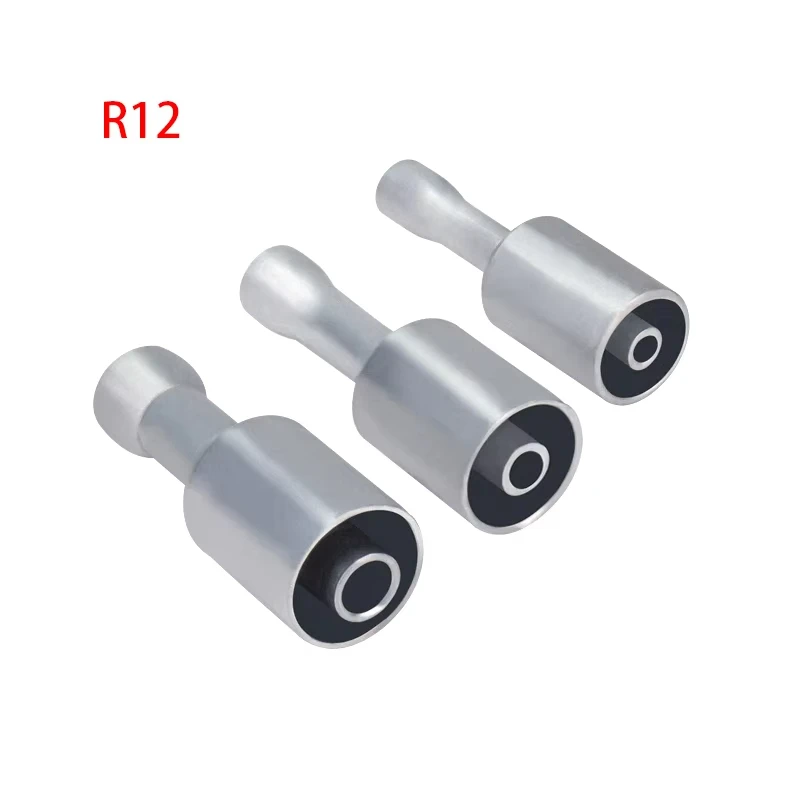 #6 #8 #10 Aluminum Welding Fittings With Ferrule for A/C Standard / Reduced Barrier Refrigerant Hose Auto parts