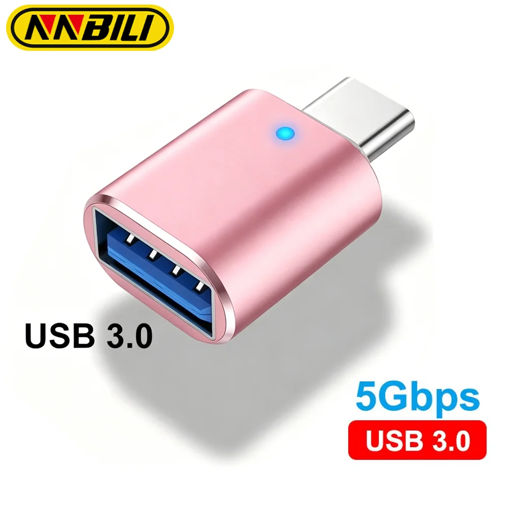 

NNBILI Converters USB3.0 to Type C Male Adapter USB A to USBC Connector OTG Type C Car Charging Adapter for MacBook Mobile Phone