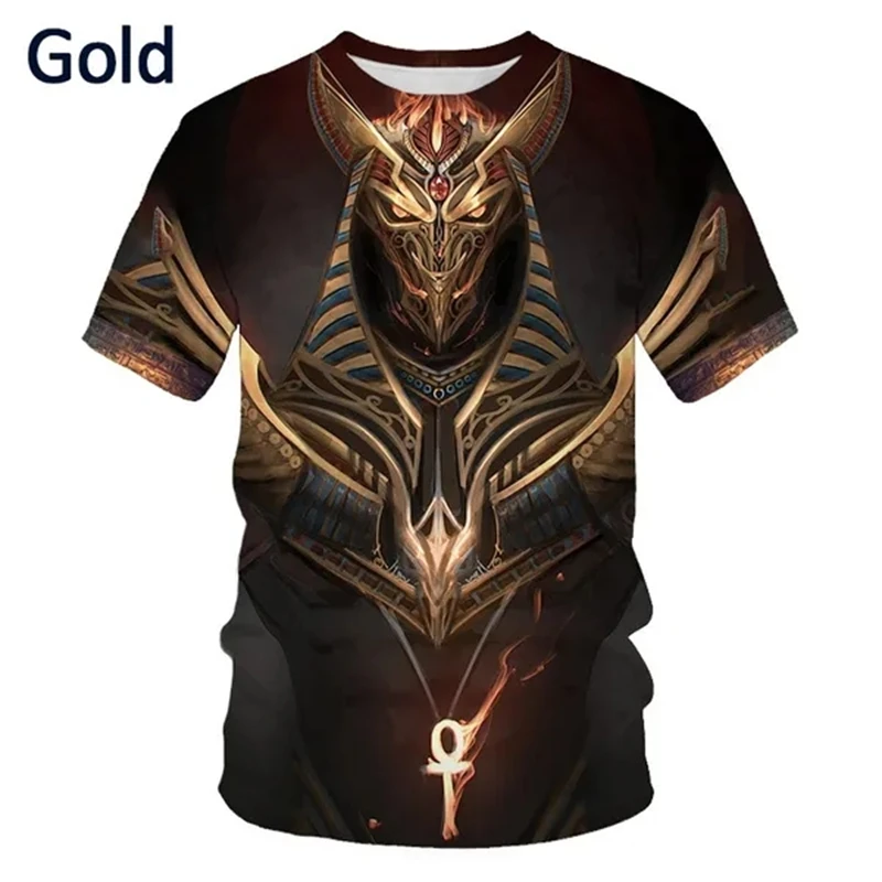 Fashion Unisex T Shirt Ancient Horus Egyptian God Eye Of Egypt Pharaoh Anubis Face 3D Printed Streetwear Casual T-shirt Tops Men